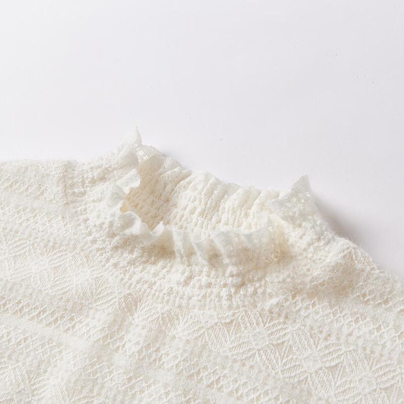Women's Elegant Lace Mock Neck Long Sleeve Top