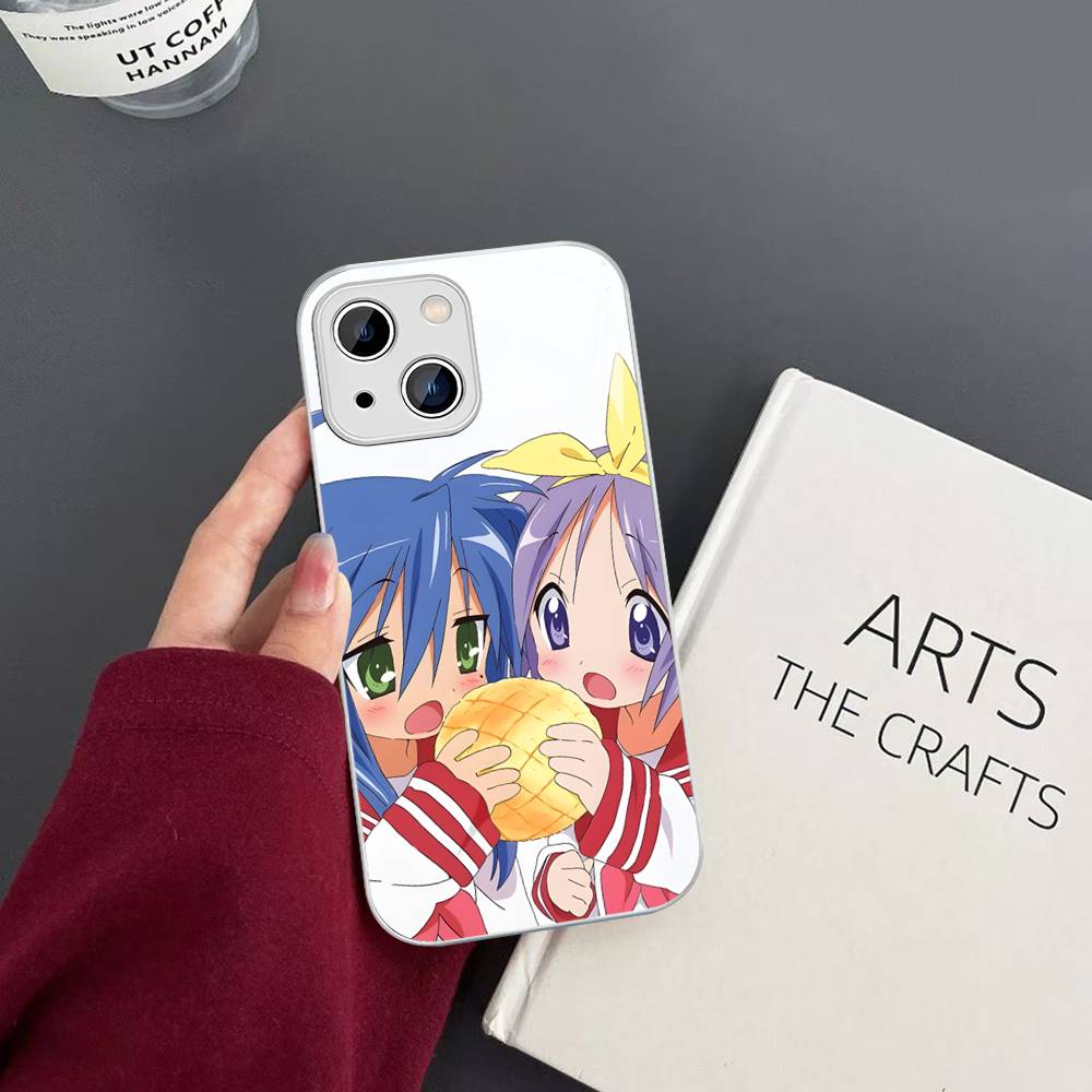 K-Konata Izumi Lucky S-Star Tempered Glass For Iphone 14 13 12 11 Pro Mini XS MAX 14Plus X XS XR Cover