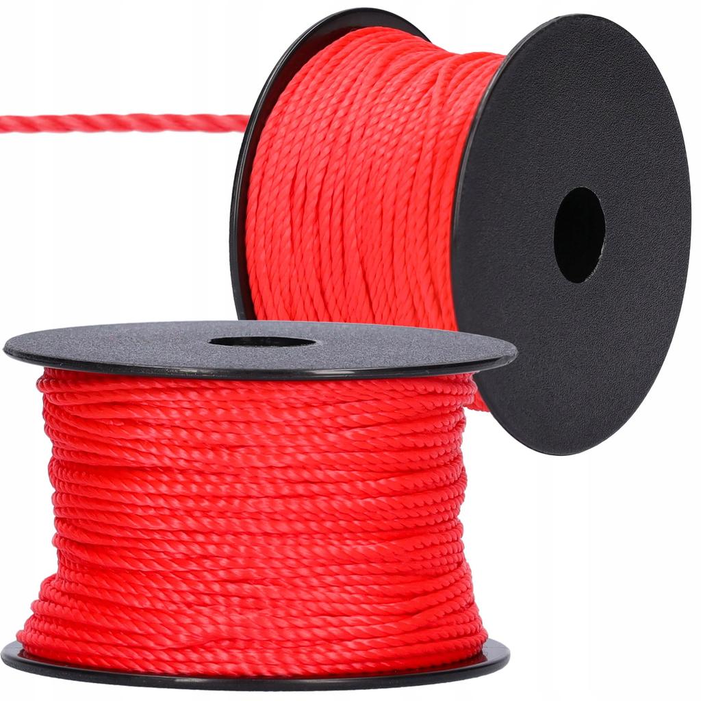 6 X Sznur Murarski 50M X 2Mm Czerwony