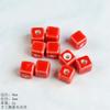 Ceramic Loose Beads Chinese Red Beads Handmade DIY Necklace Loose Beads Accessories