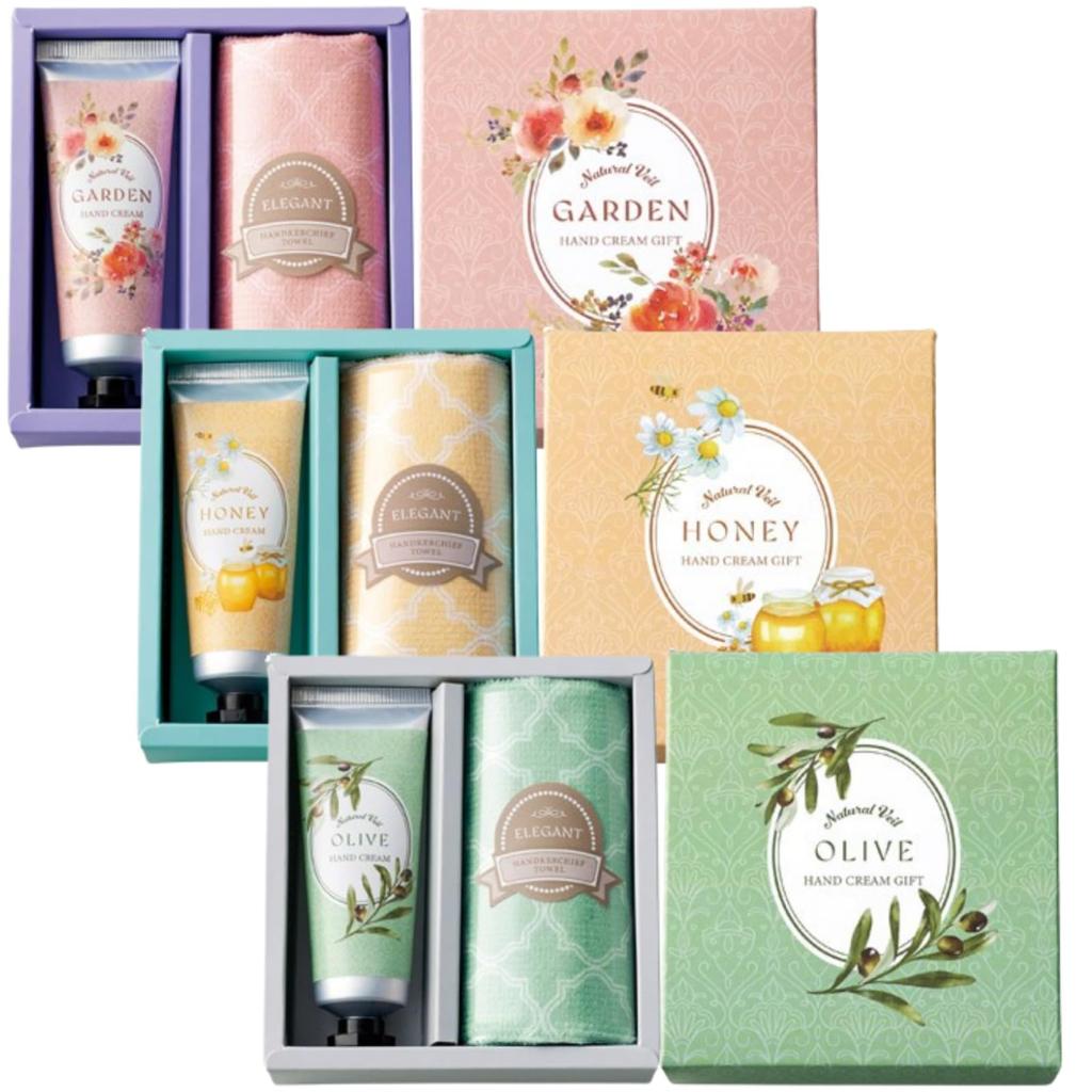 Set of 12 Marutatsu Label Hand Cream Handkerchief Towels of Each of 3 Message Assorted In Garden Olive and A Popular Small Gift for Perfect As a
