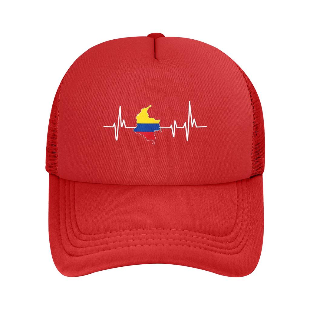 Heartbeat Design Colombian Flag Colombia Casquette Women Unisex Outdoor Hats Adjustable Snapback Hat New Baseball Caps