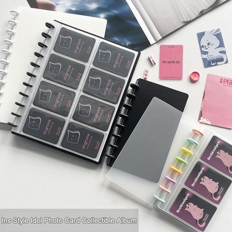 8 Grids Binder Photocards Black White Photo Cover Photocard Holder Picture Protector Kpop Idol Photo Albums Sticker Book Binder