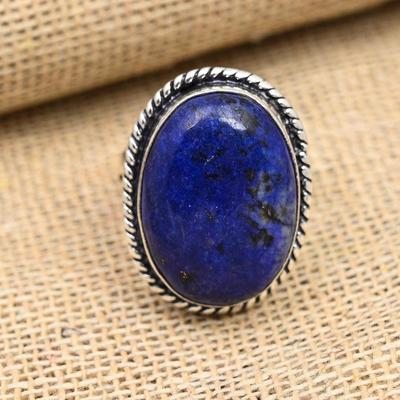 Lapis Lazuli Gemstone Ručně vyrobený 925 Sterling Silver Krásný šperkový prsten