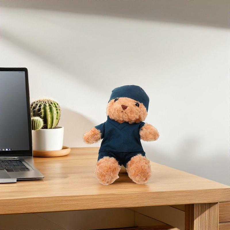 Plush Doctor Bear Stuffed Animal In Scrub Medical Plush Toy Bear For Medical Graduation School Doctors Students And Kids Present