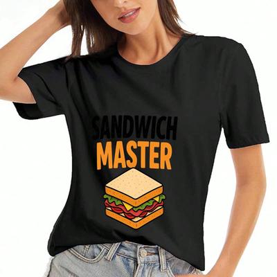 Sandwich Lover  Cotton T Shirt, Pure Cotton Highquality Print, Durable, Casual And Fashionable. Perfect For Foodies, Cute Sandwich Graphic Tee For , G