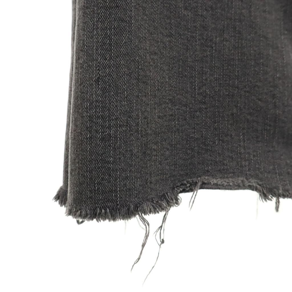 Zara Cut-off Processing Boot Cut Denim Pants 40 Charcoal Jeans Women Used