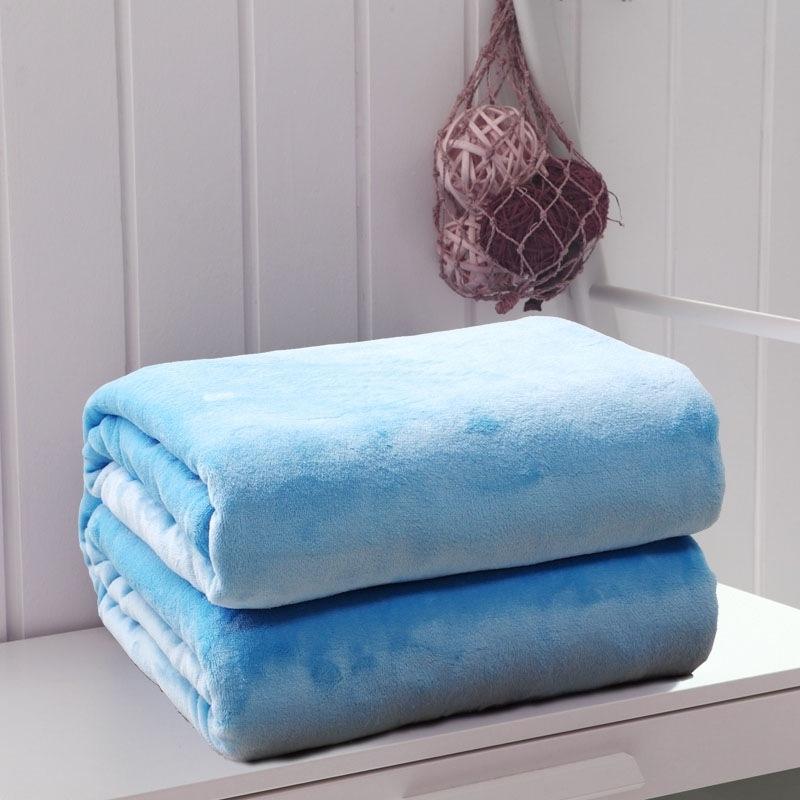 Coral Fleece Blanket Double Sided Fleece Sheet Flannel Dormitory Single Bed Blanket