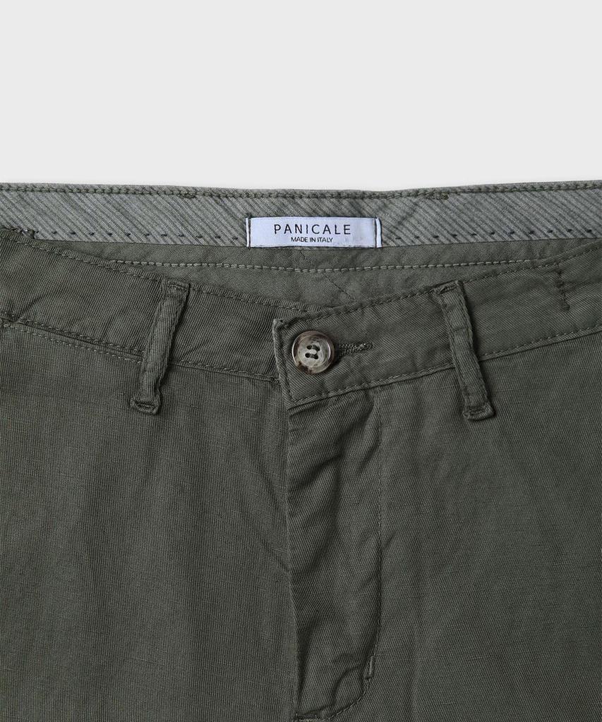 PANICALE Slim Fit Cotton Pants [Khaki]