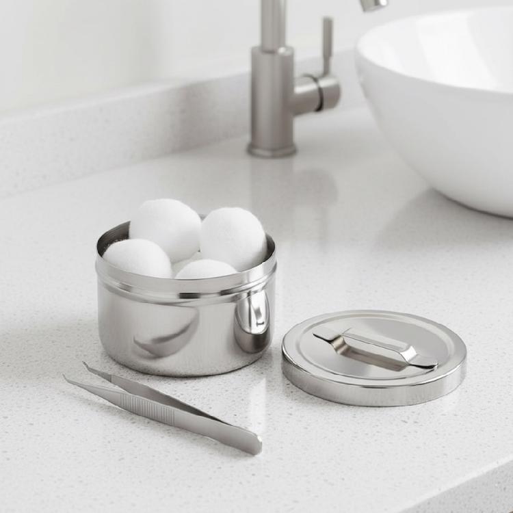 Stainless Steel Container Medicals Cotton Ball Ointment Storage Bathroom Multipurpose Organizer for Medicals Ointments