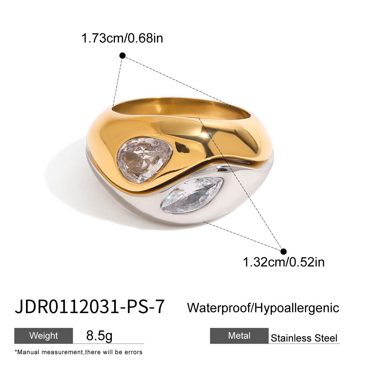 

European and American stainless steel multi-layer white diamond ring stacking niche design ring titanium steel first ring