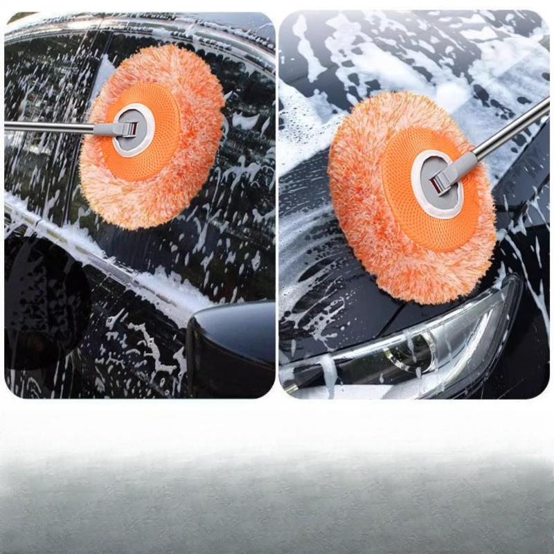 180° Rotatable Cleaning Mop Brush with Long Handle - Thickened Coral Fleece Wall & Ceiling Scrubber for Floors, Windows & Corners