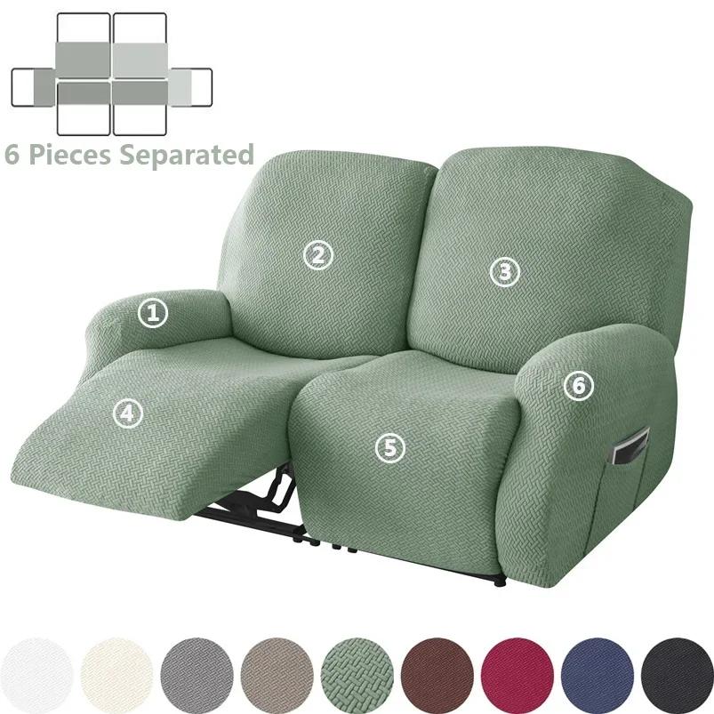 1 2 3 Seater Recliner Sofa Cover Stretch Spandex Armchair Covers Solid Color Couch Slipcovers For Living Room