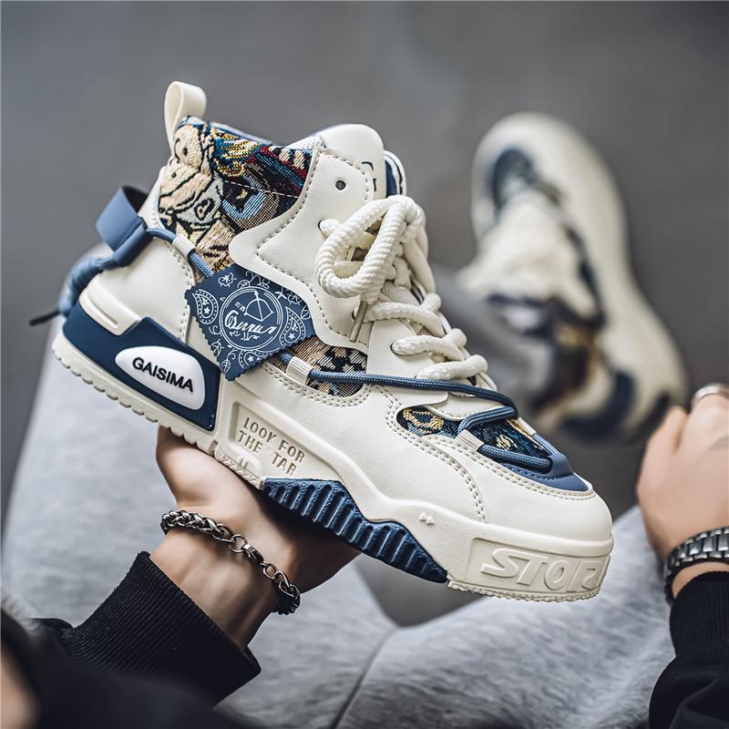 Fashion New Autumn Men's Shoes Men High Top Platform Sneakers for Men Trend Design Skateboard Shoes Sneaker Zapatillas Designer