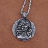 Trendy Men's Stainless Steel Shepherd Jesus Pendant Chain Holy Family Amulet Vintage Christian Jesus Necklaces Jewelry