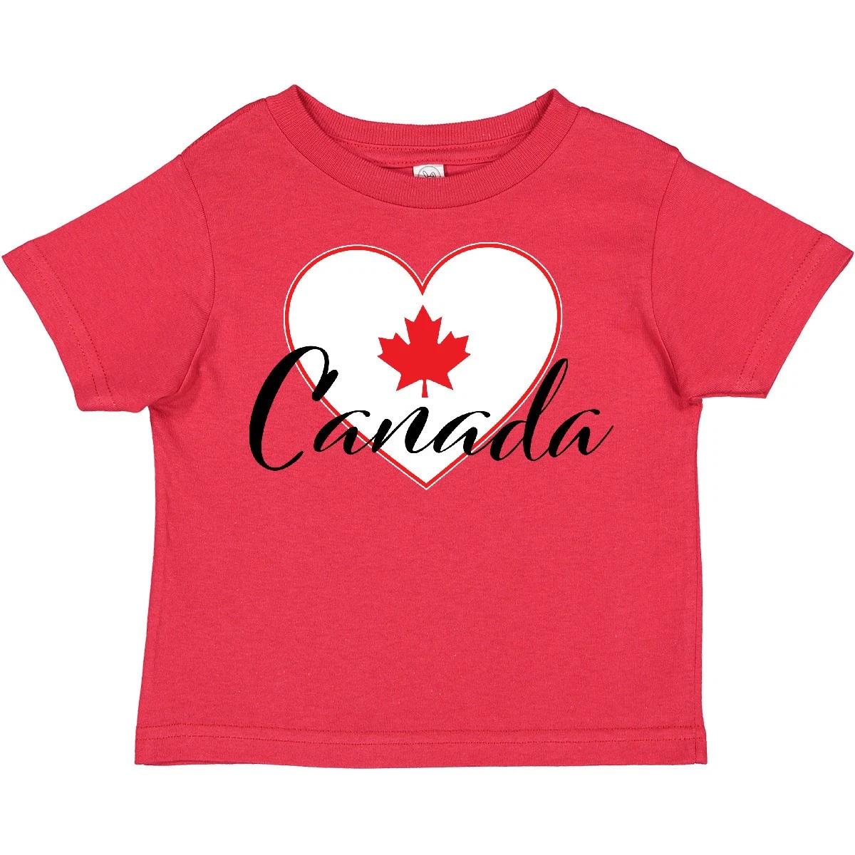 

Inktastic Canada-heart And Maple Leaf Toddler T-Shirt Day Celebrate Happy Gift 100