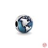 Neue 925 Sterling Silber Blue Planet Funkelnde herzförmige Clip-Charm-Perlen Fit Original Fashion-Armband DIY Schmuck für Frauen