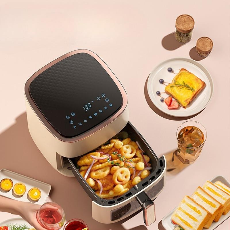 220V Air Fryer Household New Intelligent Large Capacity Visual Non Flip Oil Free Multifunctional Electric Oven Machine