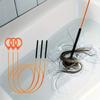 1/2/3pcs Stainless Steel Drain Snake Hook with Nylon Coated Flexible Gooseneck - Manual Bathroom Sink, Bathtub & Shower Drain Clog Remover Tool