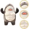 45cm Adorable Muscle Shark Doll Stuffed Toy - Kids Soft Cartoon Whale Plush, Banana Man Isopod Floppa Decorative Pillow
