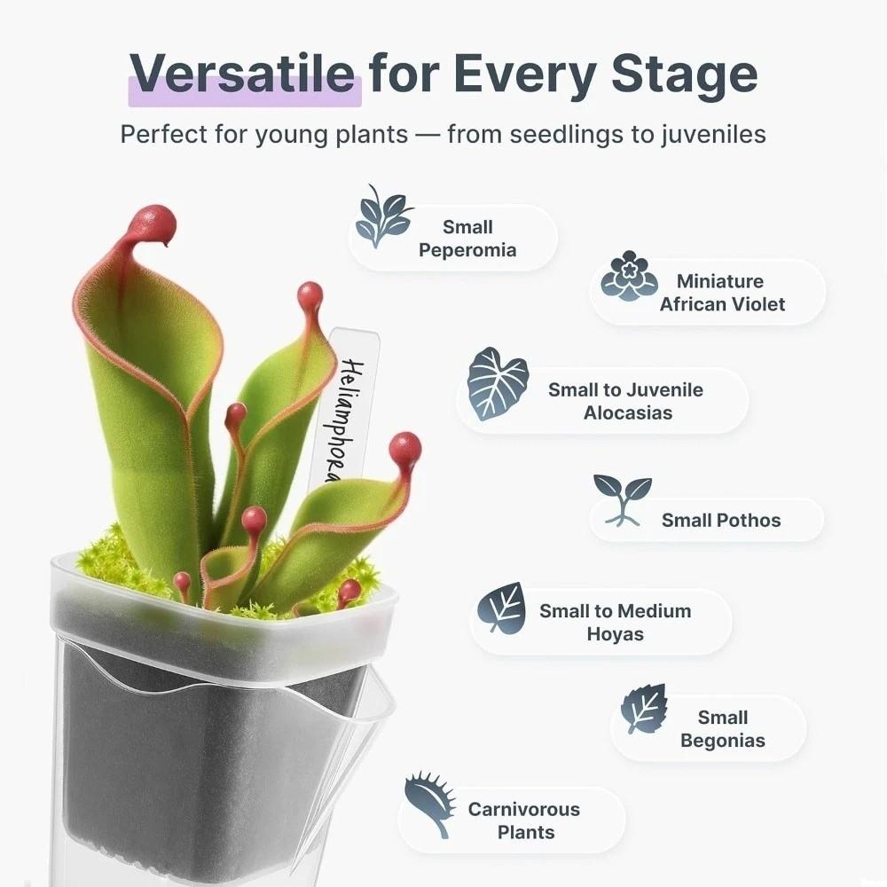 12 Set Drainage Holes Automatic Watering Planter Seedling Plant Pot  Gardening Accessories