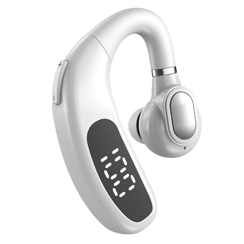 F90 Bluetooth Earhook: Noise-Cancelling, Long Battery Life, Digital Display for Business and Driving