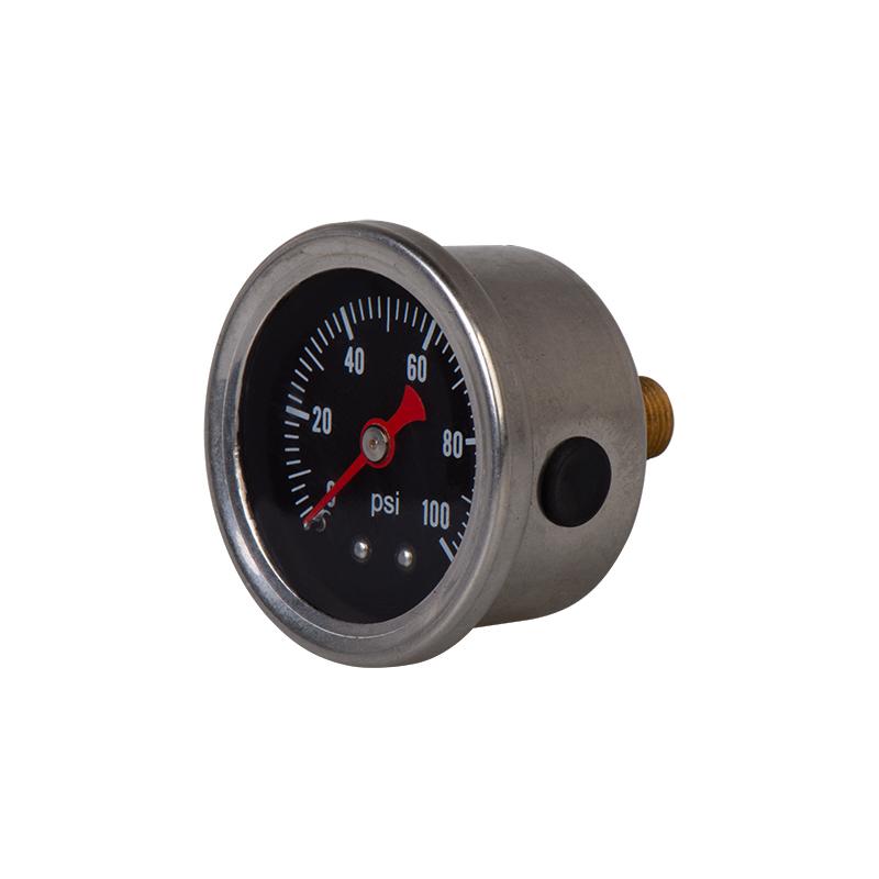 0-100 Psi Small Oil Pressure Gauge Fuel Gauge Universal 1/8 NPT Oil Fuel Pressure Gauge Liquid Filled Polished Case