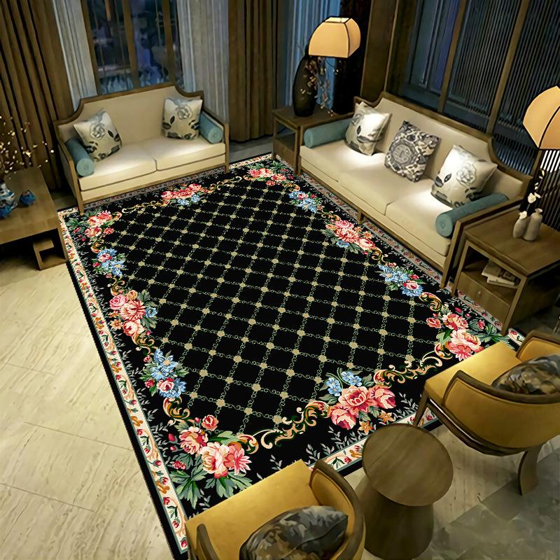 

Новый ковер в китайском стиле для гостиной, этнический чайный столик, диван, спальня, прикроватный ковер, простой в уходе коврик 200 * 300cm
