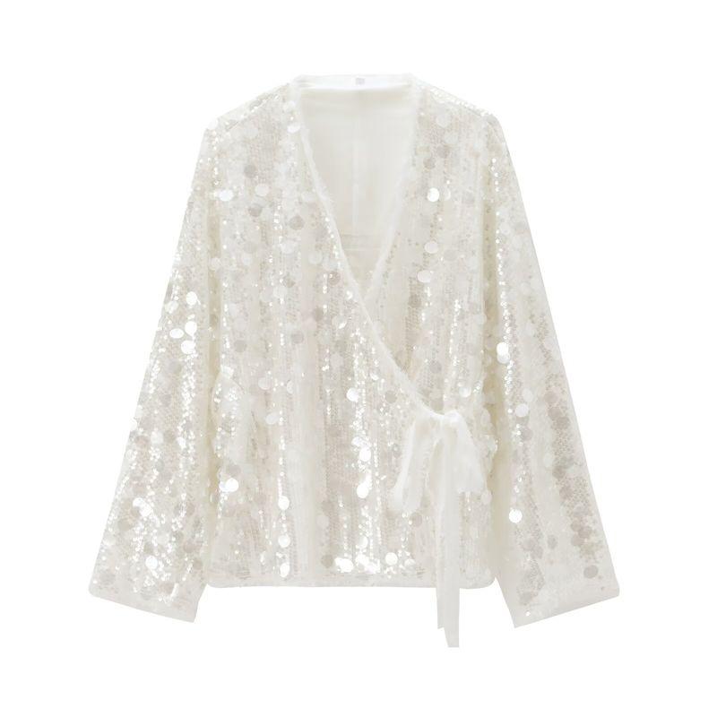 Kaslead New Arrival Women's Clothing Fashion Style Fashion All-Match Beads Decoration Kimono Coat 3736240