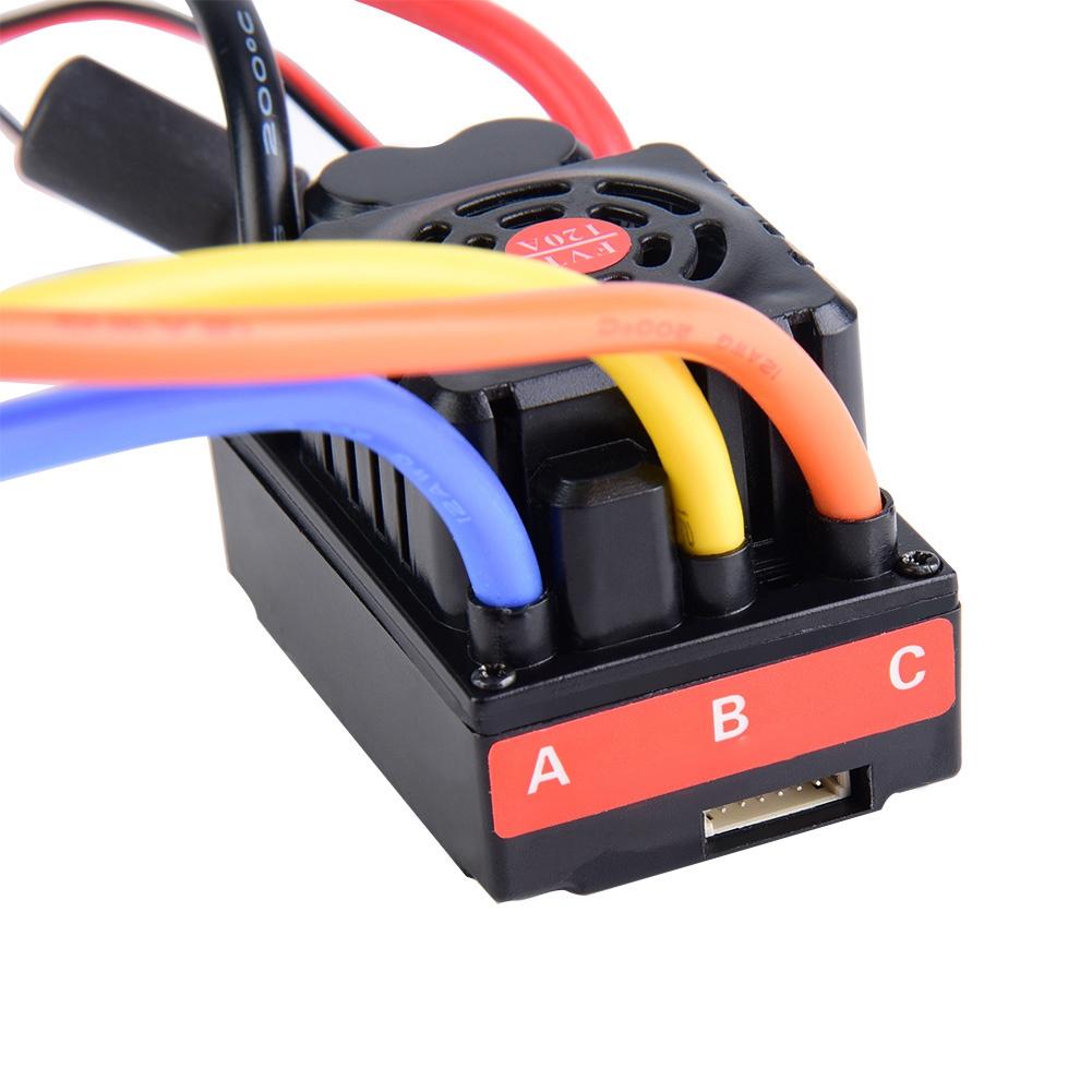Waterproof Brushless 120A ESC 6S 24V Speed Controller for 1 8 RC Car Truck (Sensor XT60)