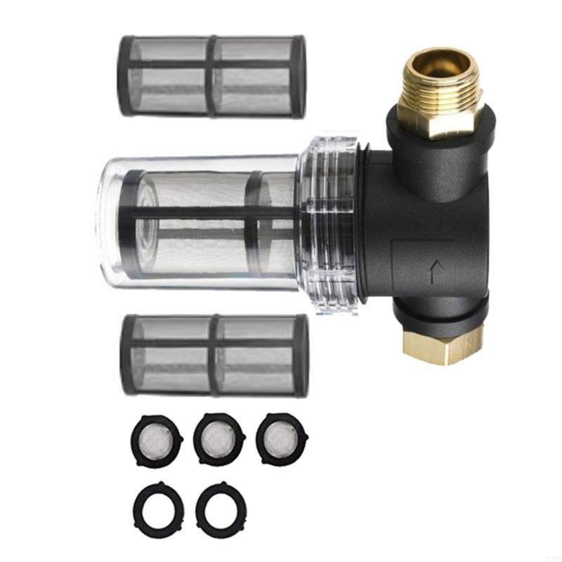 Clear Inline Hose Filter With Removable Mesh Screen For High Pressure Washer Pumps Protections Sediment Prevention Part