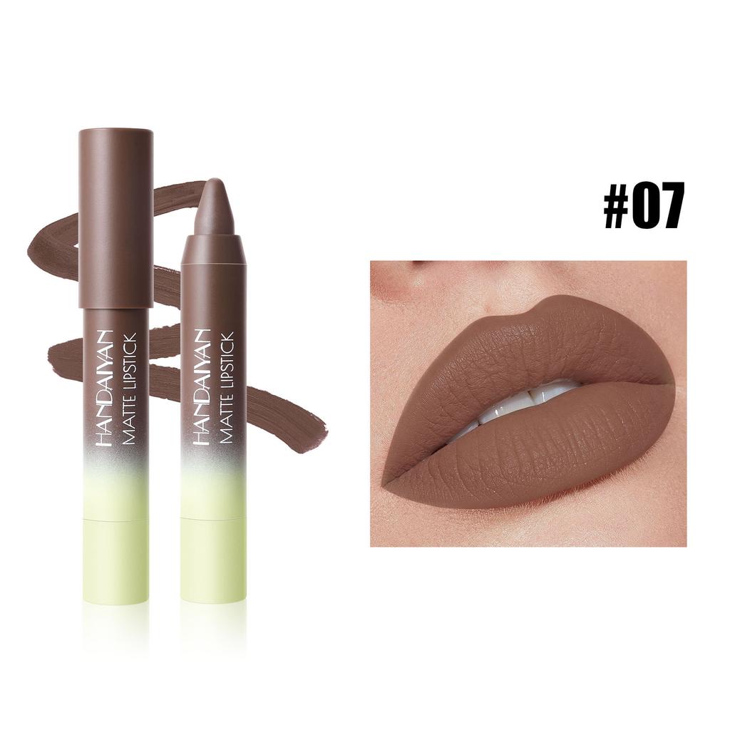 Nude Series Velvet Matte Lipstick Pencil Waterproof Long Lasting Red Lip Stick Non-Stick Cup Makeup Lip Tint Pen Cosmetic Makeup