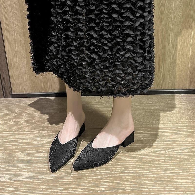 Hanbok Style Slingback Mules With Pu Material For Summer Casual Wear