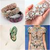 50pcs Water Drop Claw Rhinestones Stainless Steel Gold Bottom Acrylic Pointed Claw Drill For DIY Clothing Headwear Jewelry Decor