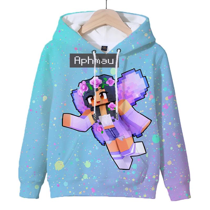 3D Spiel Aphmau Print Hoodie Kinder Mit Kapuze Sweatshirts Cartoon Anime Hoodies Frühling Herbst Kinder Kleidung Harajuku Mit Kapuze Pullvers