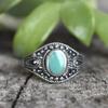 Elegant Retro Imitation Thai Silver Ring: European & American Women's Ethnic Jewelry