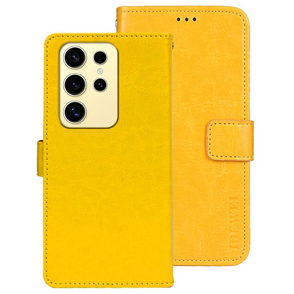 IDEWEI For Samsung Galaxy S26 Ultra Stand Case Crazy Horse Texture Leather Phone Cover