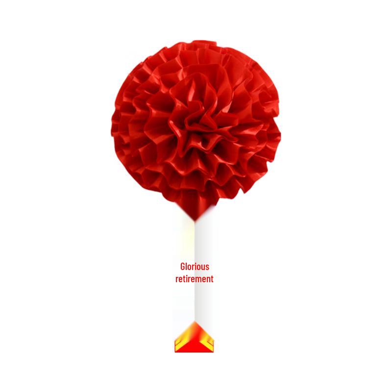 Commendation Satin Brooch (10-Pack) Double-Layer Satin Red Flower, 16cm