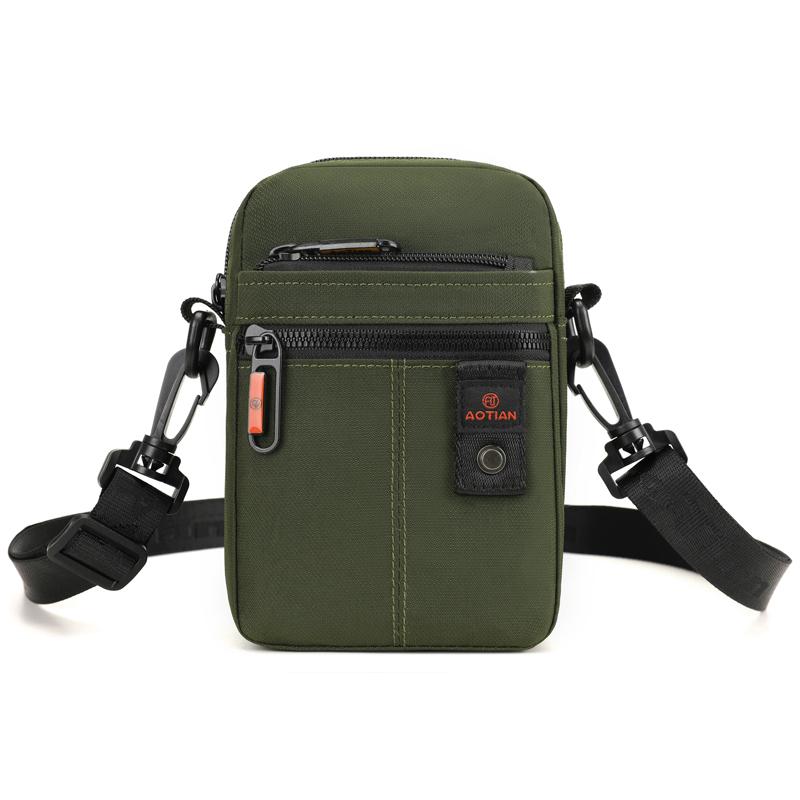 Mini Mobile Phone Bag Men's Shoulder Crossbody Bag Oxford Waist Bag