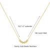 Classic Minimalism Geometric Six Small Golden Beads Necklace Women Gold Color Stainless Steel Does Not Fade Collar Chain Jewelry