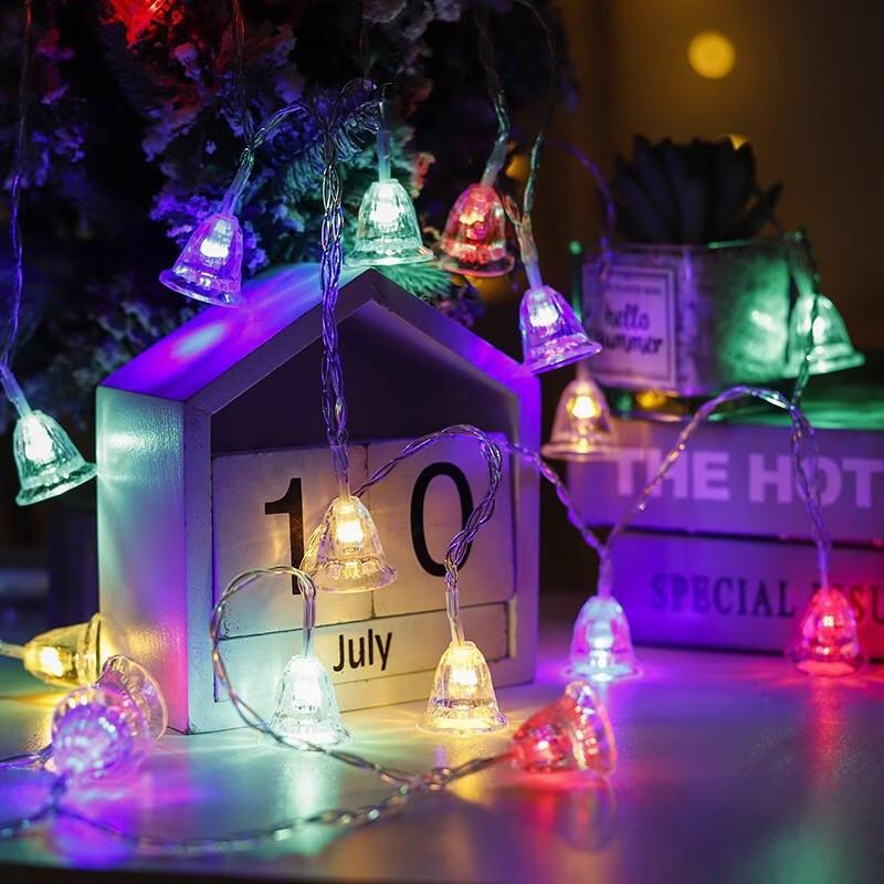 Solar Powered Outdoor LED Bell String Lights