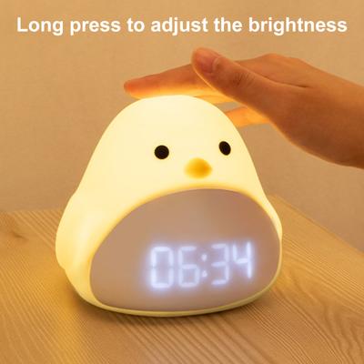 Digital Clock Long Battery Life Not Dazzling Rechargeable Great Cute Bird Electronic Clock Table Night Lamp for Kids