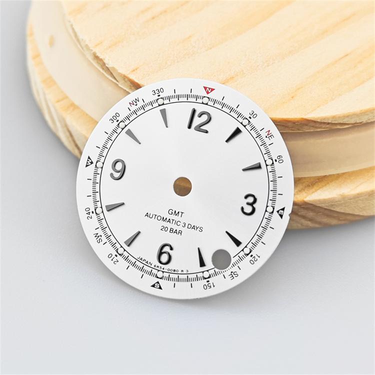 Винтажный оливково-зеленый циферблат часов 28,5 мм Зеленый светящийся циферблат Аксессуары для механизма NH34/NH35/NH36A/4R35