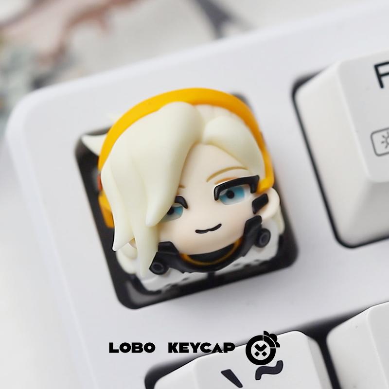 New Overwatch D.Va Kiriko Resin Keycaps -  Custom Mechanical Keyboard Keycaps, Cute Gaming Peripheral Gift For Girls
