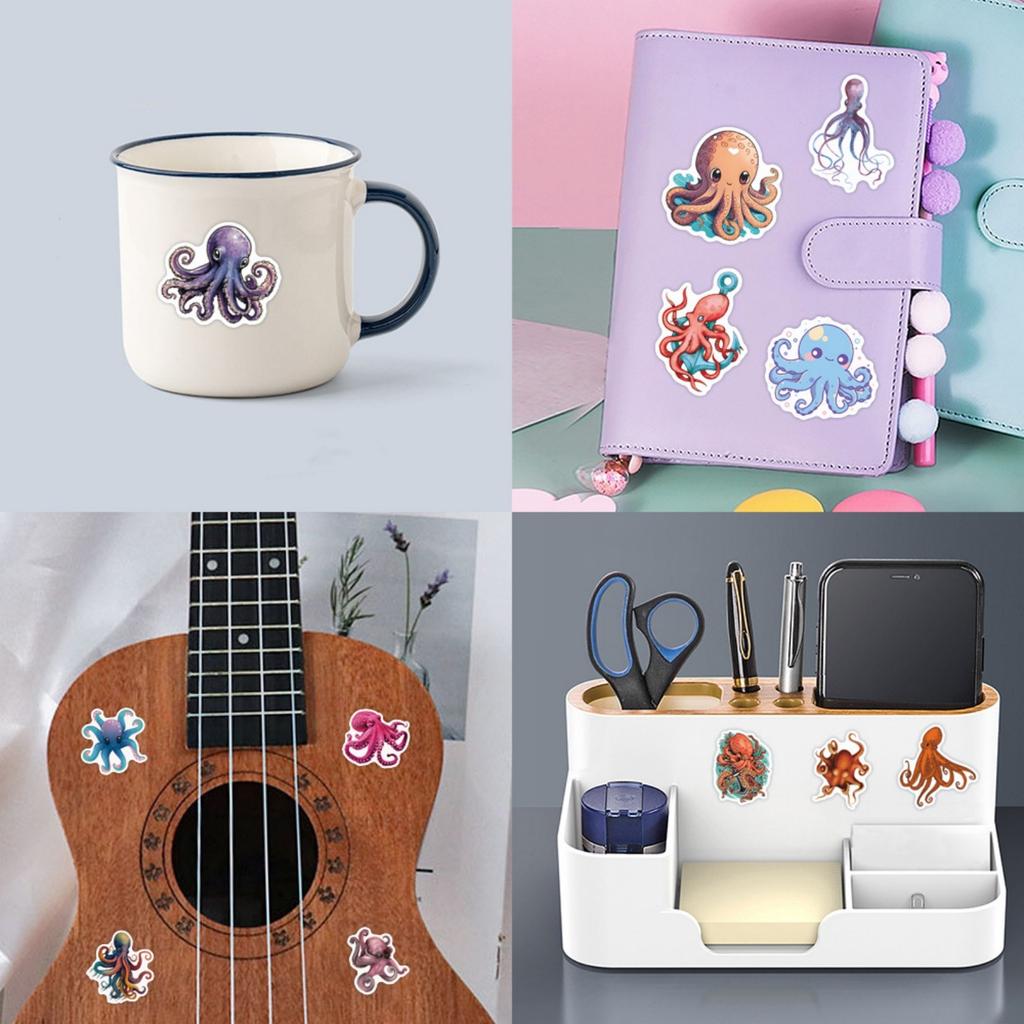 55pcs Suitcase Stickers Waterproof Stickers Scooter Computer Tablet Cartoon Decoration