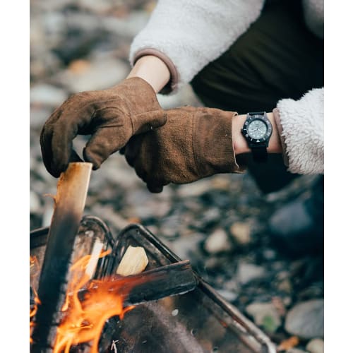 TRIWA Men's & Women's (Unisex) Watch with Recycled Canvas Strap, Made In Japan, Blue Gray X Black, TFO222-CL150101-J, TIME FOR SUB OCEANS CAMP, Authen