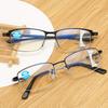 Progressive Multifocus Computer Reading Glasses Blue Light Blocking Titanium Alloy Spring Hinge Multifocal Readers Eyeglasses