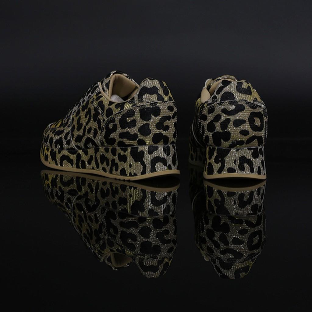 Chaussures pour femmes sauvages à imprimé léopard à la mode, chaussures décontractées augmentées