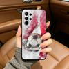 Football pattern Phone Case For Samsung S25,S24,S21,S22,,Plus S23,S30,Ultra,S20,Fe,Lite,Black Soft Silicone