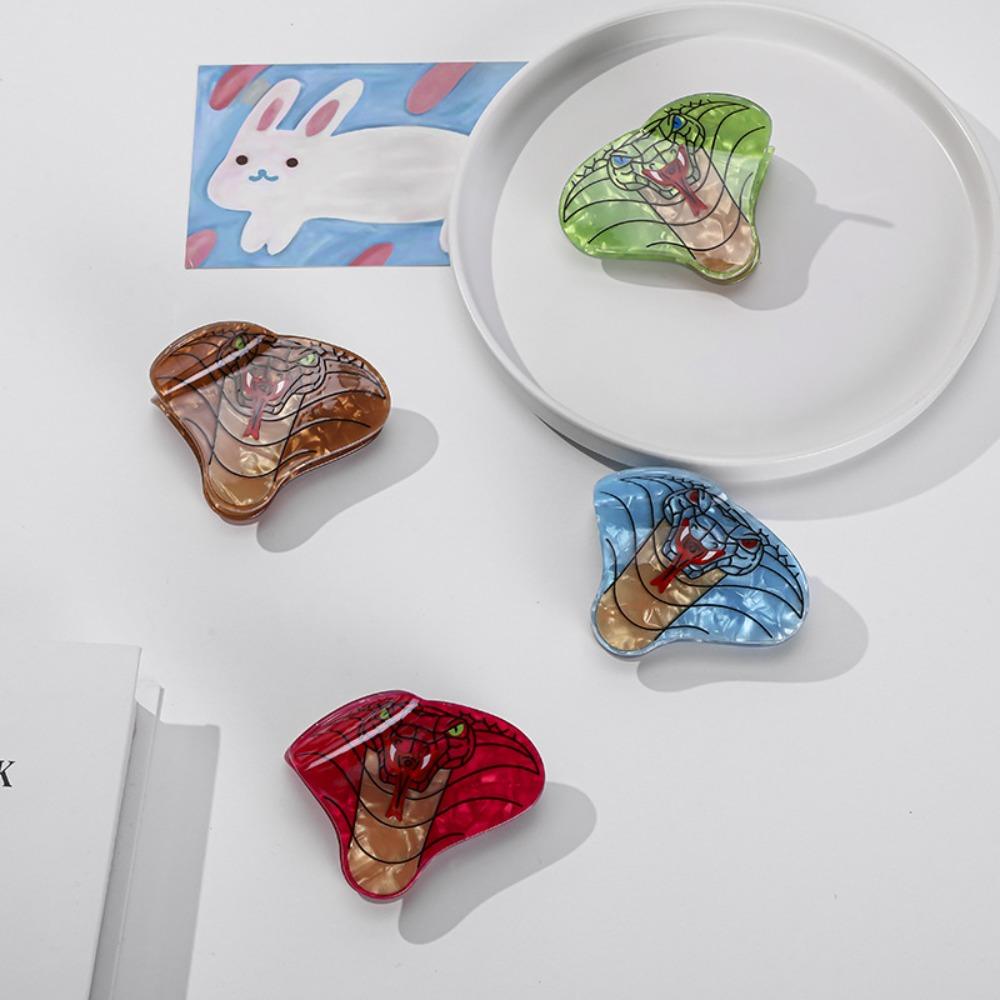 Personalized Acetate Hair Claw Cartoon Cobra Shark Clip Fashion Python Claw Clip Female